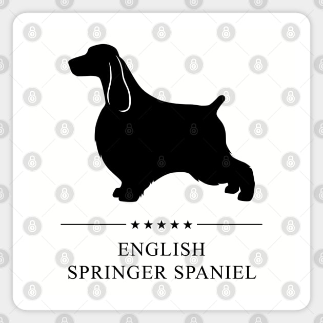 English Springer Spaniel Black Silhouette Sticker by millersye